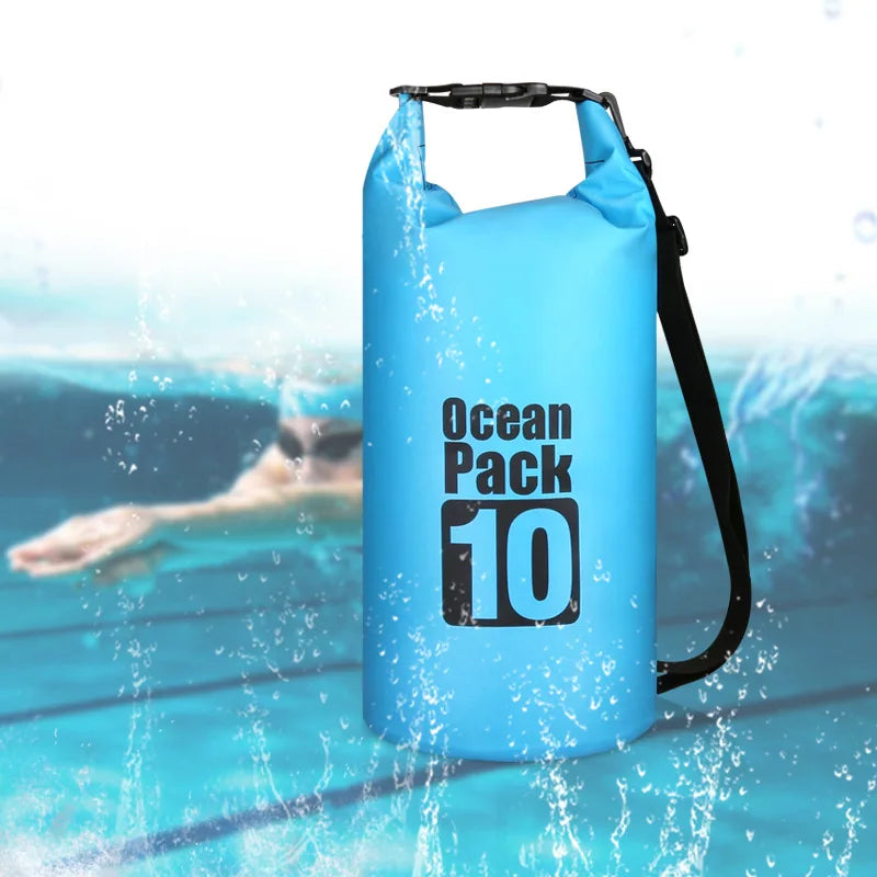 Sac étanche en PVC pour l'extérieur, 5L 10L 20L 30L, rangement pliable pour plongée, pour hommes et femmes, plage, natation, Rafting