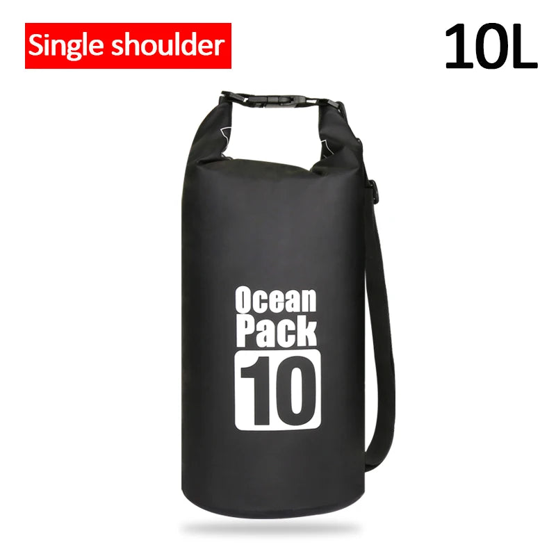 Sac étanche en PVC pour l'extérieur, 5L 10L 20L 30L, rangement pliable pour plongée, pour hommes et femmes, plage, natation, Rafting