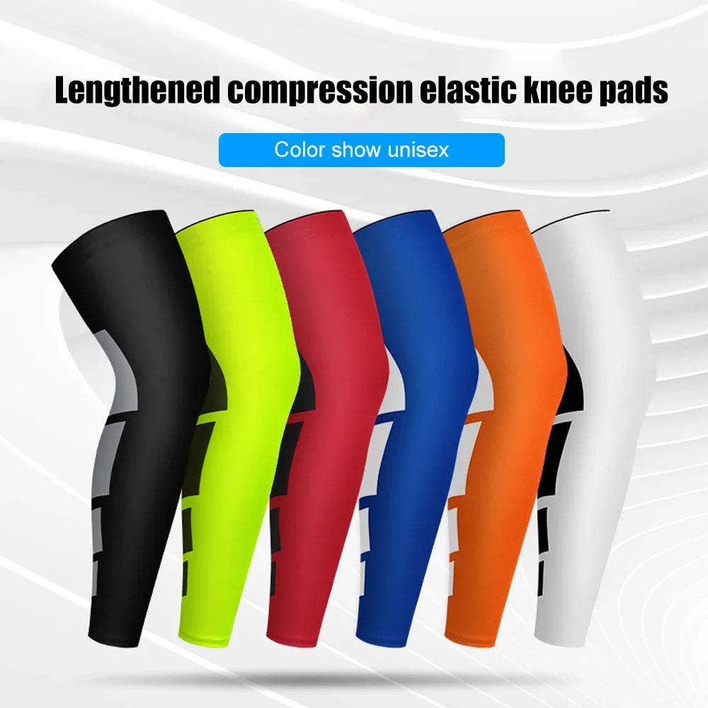Chaussettes de compression longues pour hommes et femmes, genouillères de fitness antidérapantes, support pour cuisses, bas longs, manches pour cuisses