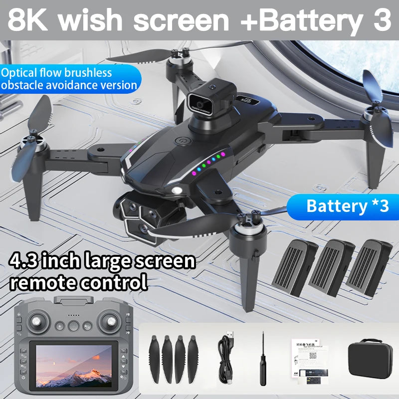 Drone Xiaomi MIJIA S12 – 8K Professionnel, Caméra HD, GPS, WIFI 5G, Écran 4,3” Télécommande, Quadcopter Pliable
