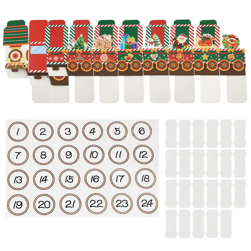 Boîte Train avec Calendrier de l’Avent de Noël – 24 Compartiments