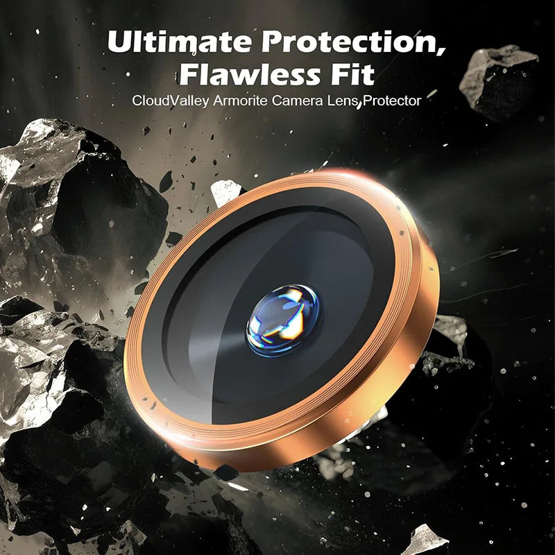 Anneau de protection caméra en alliage d’aluminium KENNAGE – Verre trempé 9H – iPhone 17 Air / 17 Plus / 17 Pro Max