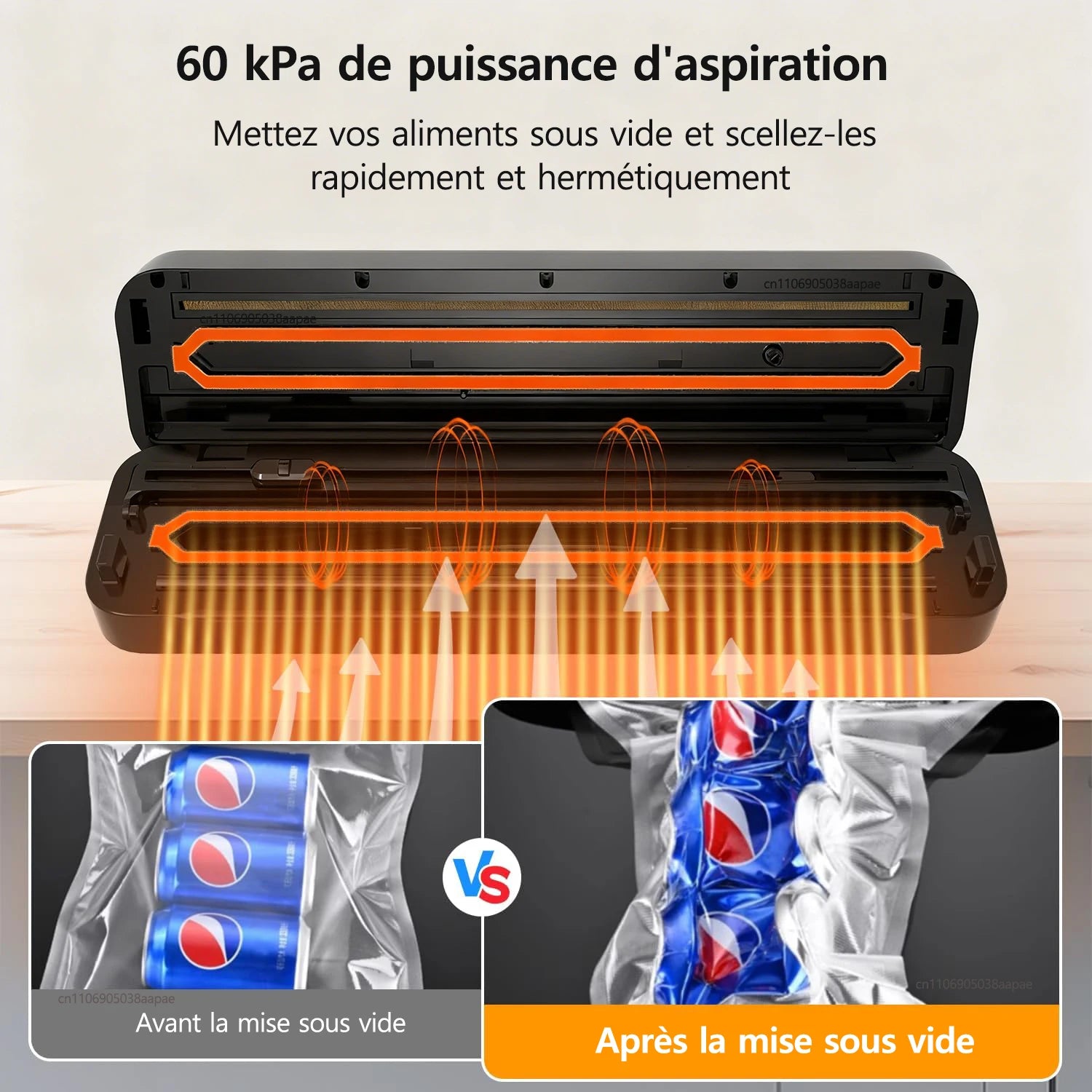 Machine à sceller sous vide entièrement automatique XMSJ – scelleuse électrique puissante pour aliments, usage domestique