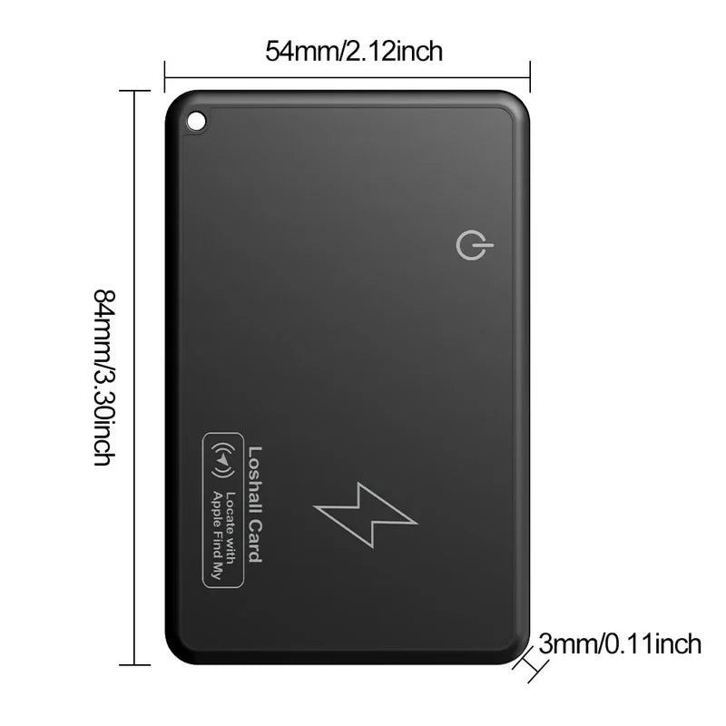 Carte de suivi de portefeuille de localisation de charge sans fil, localisateur GPS étanche, fonctionne avec Apple Find My App, traqueur Bluetooth, nouveau