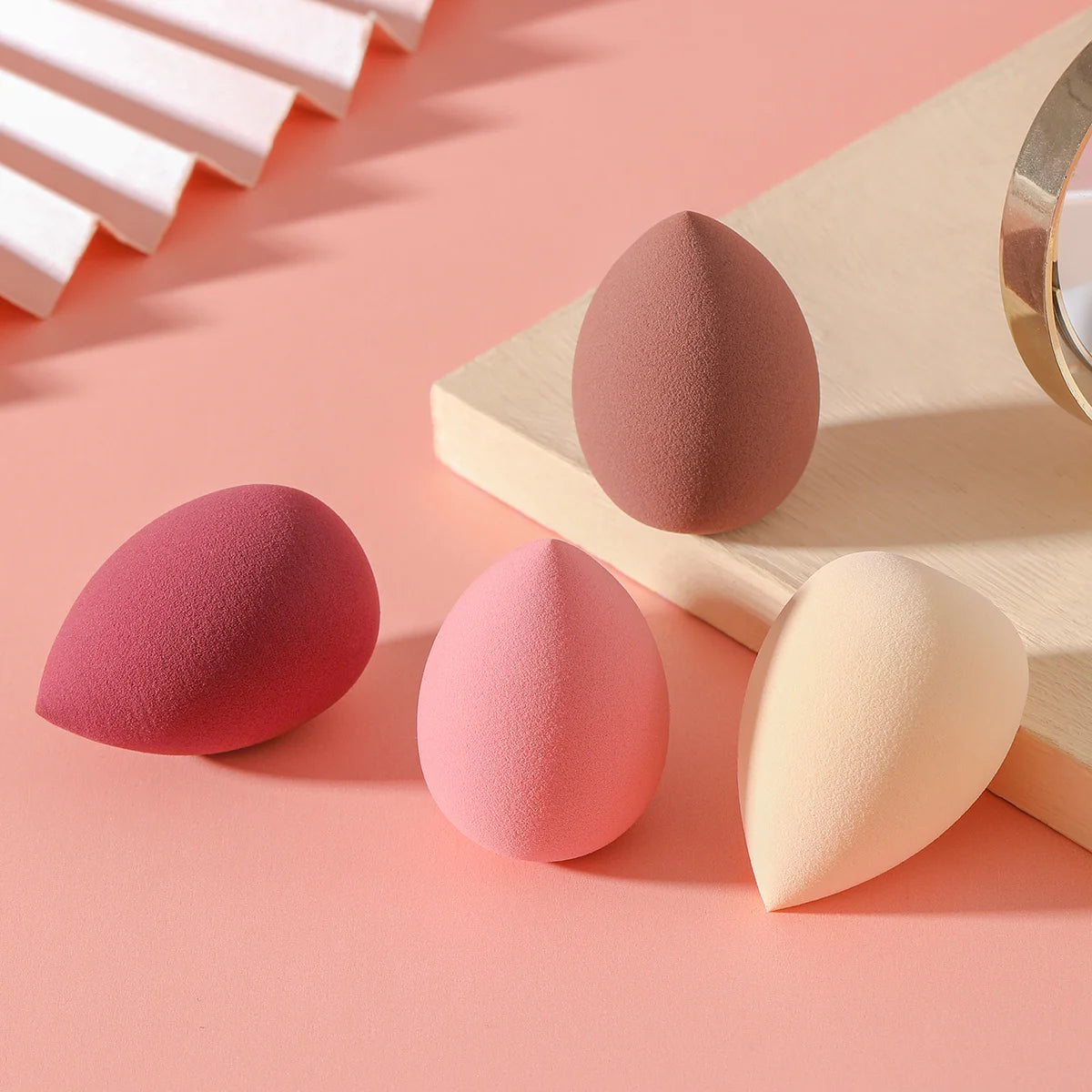 4 Stück Eiform Makeup Puff Beauty Tool Blender Foundation Applikator