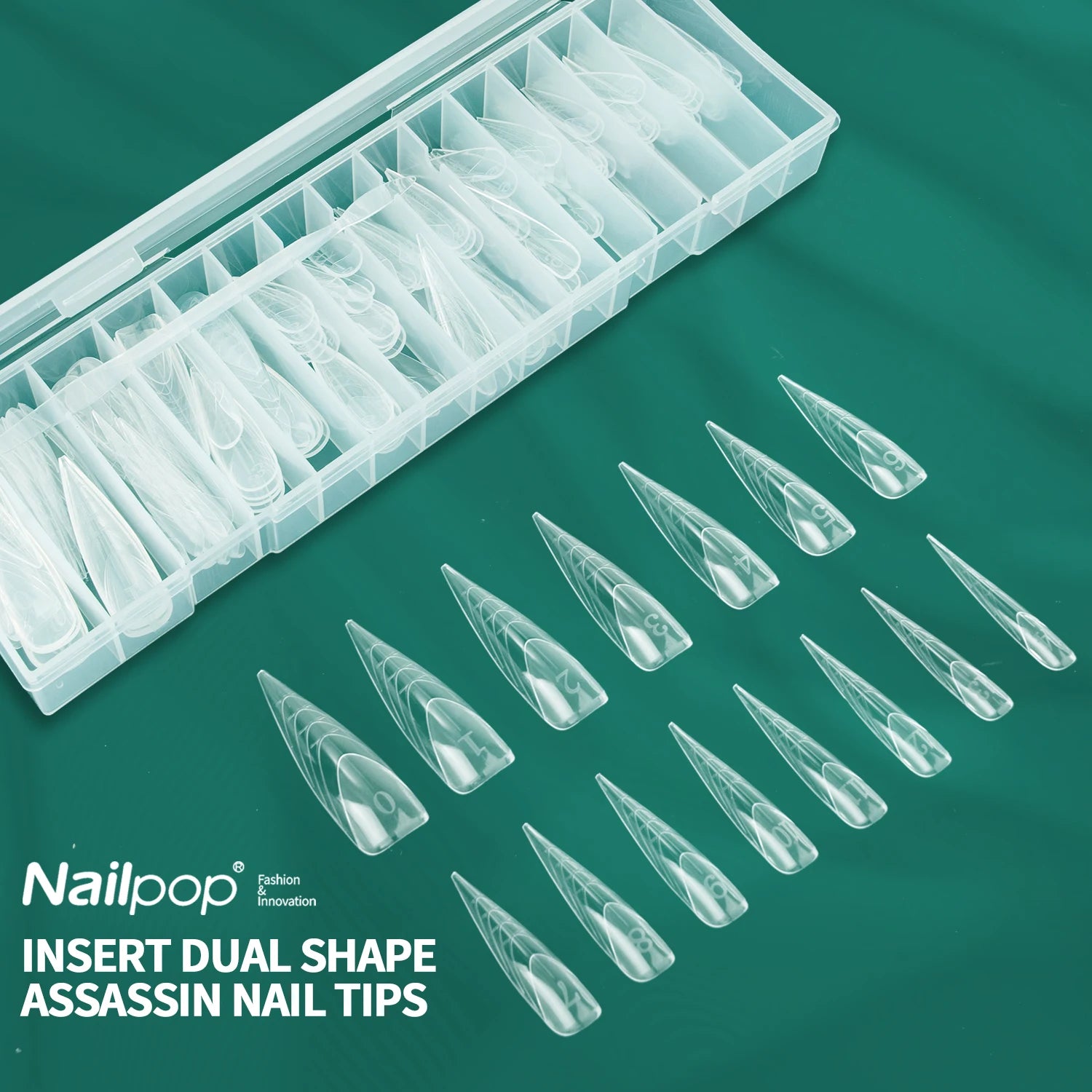 Gel Poly Acrylique avec Pointes Intégrées et Formes Réutilisables – 15 Tailles