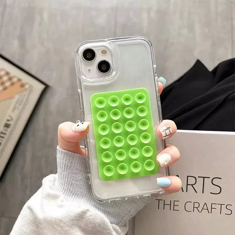 Coque transparente à ventouse 3D – Étui souple antichoc pour iPhone
