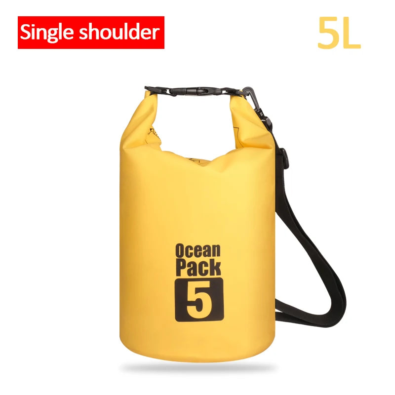 Sac étanche en PVC pour l'extérieur, 5L 10L 20L 30L, rangement pliable pour plongée, pour hommes et femmes, plage, natation, Rafting