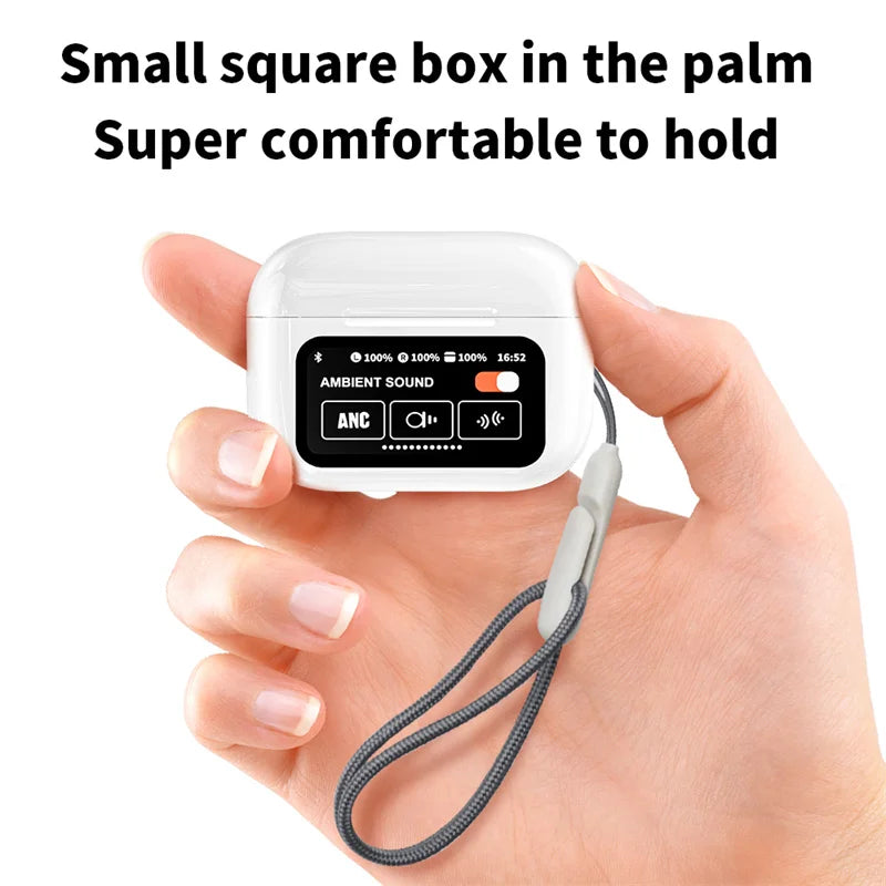 Écouteurs sans fil Bluetooth 5.4 A9 Pro, contrôle à écran tactile LED