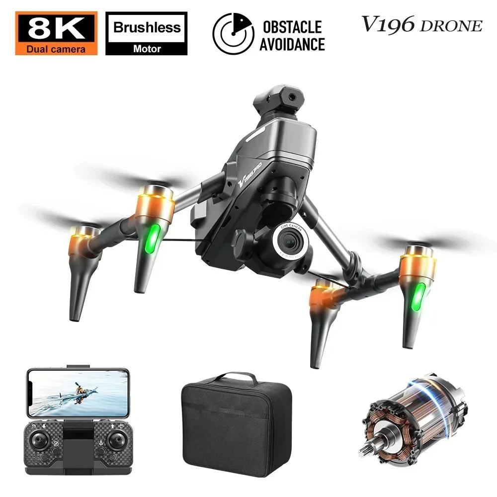 Drone Xiaomi MIJIA V196 – 8K, Caméra HD Professionnelle, WIFI 5G, Évitement d'Obstacles 360°, Quadcopter Pliable
