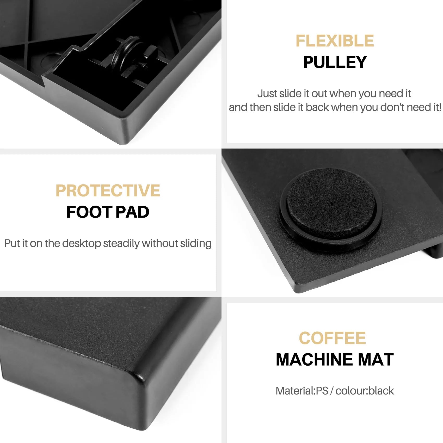 Ausziehbares Küchentablett, Kaffeemaschinenausrüstung, Toaster