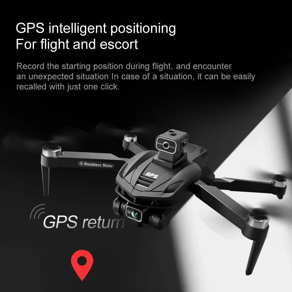 Drone Xiaomi Quadrirotor RC Pliable V168 – Moteur Brushless, Caméra HD 4K Pro, GPS, 5G WiFi FPV