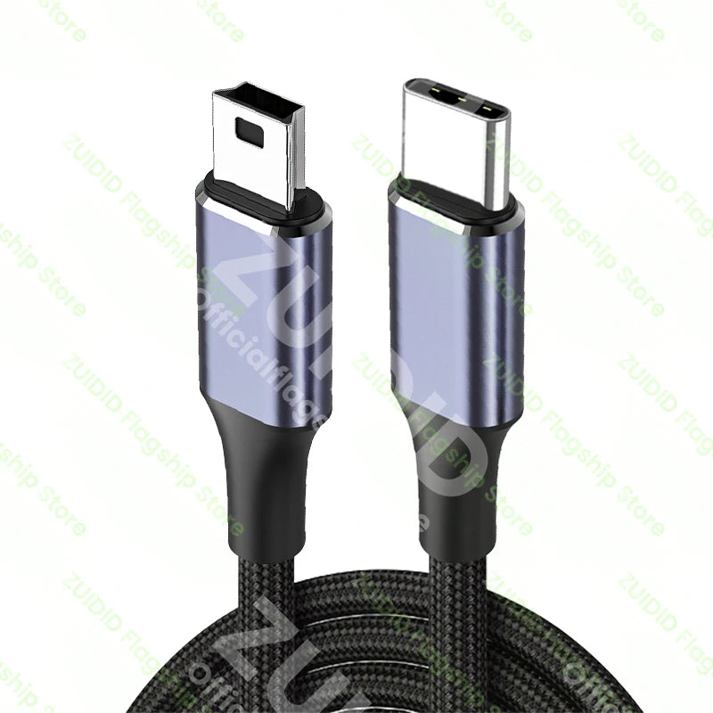 Mini câble USB Mini USB vers USB-A/type-c câble de chargeur de données rapide pour lecteur MP3 MP4 voiture DVR GPS appareil photo numérique HDD Mini USB 2.0