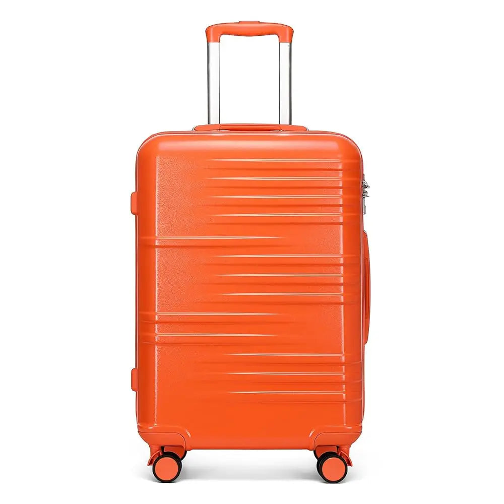 British Traveller – Valise rigide ABS & PC au design élégant – Chariot robuste blanc, nouvelle collection