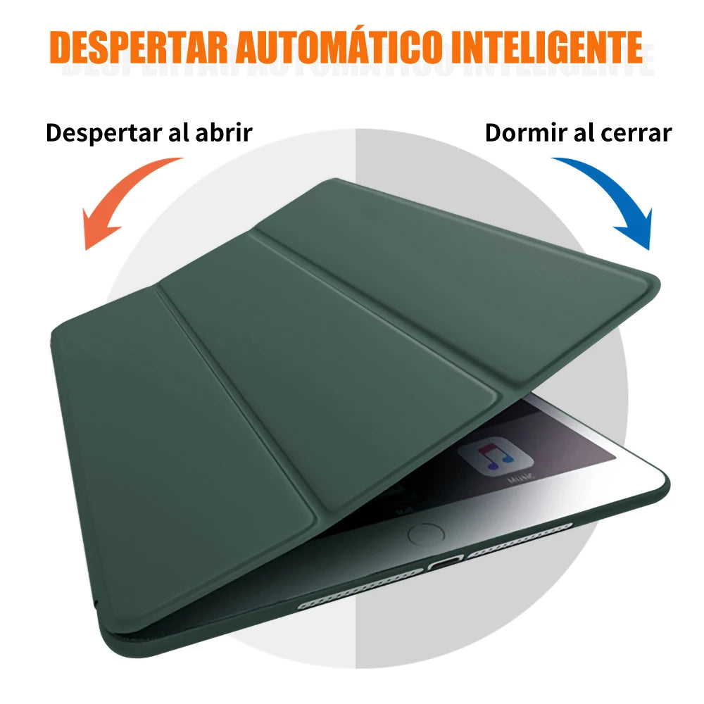 Coque iPad universelle 2026 – Protection antichoc multi-modèles avec rabat Tri-Fold et fonction auto veille