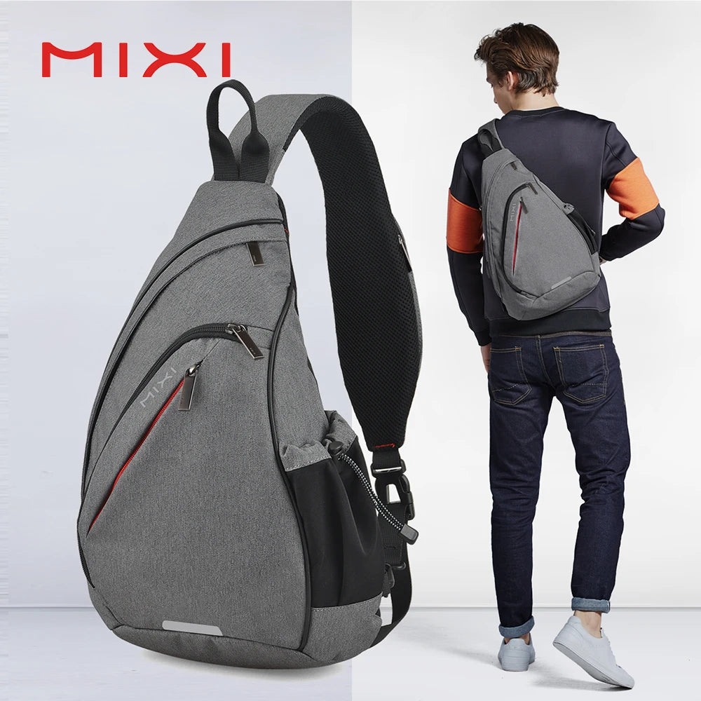 Sac à dos Mixi pour hommes et femmes – Sac à bandoulière USB, polyvalent pour sport, voyage et école