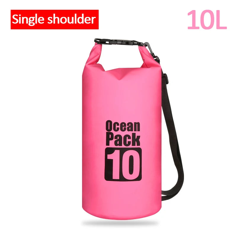 Sac étanche en PVC pour l'extérieur, 5L 10L 20L 30L, rangement pliable pour plongée, pour hommes et femmes, plage, natation, Rafting