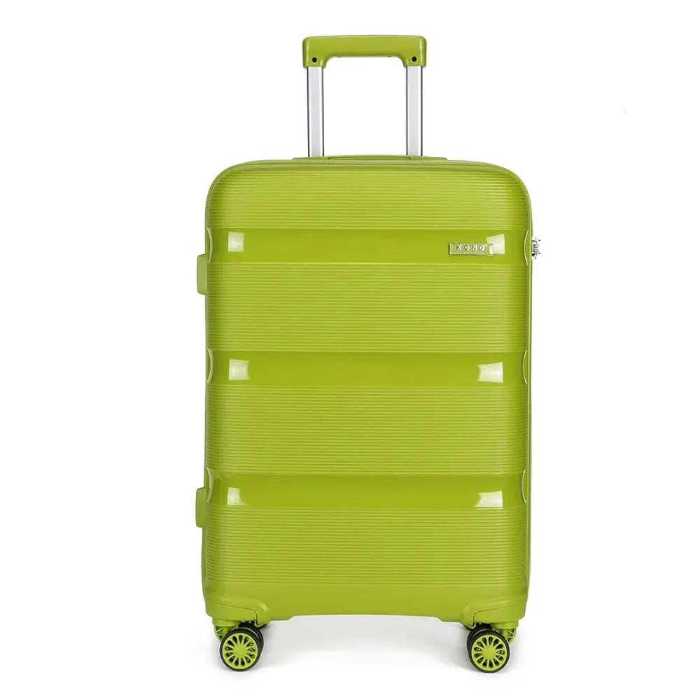 Ensemble de bagages rigides PP KONO 3 pièces – léger, 4 roues jumelles, serrure TSA, valises S-M-L
