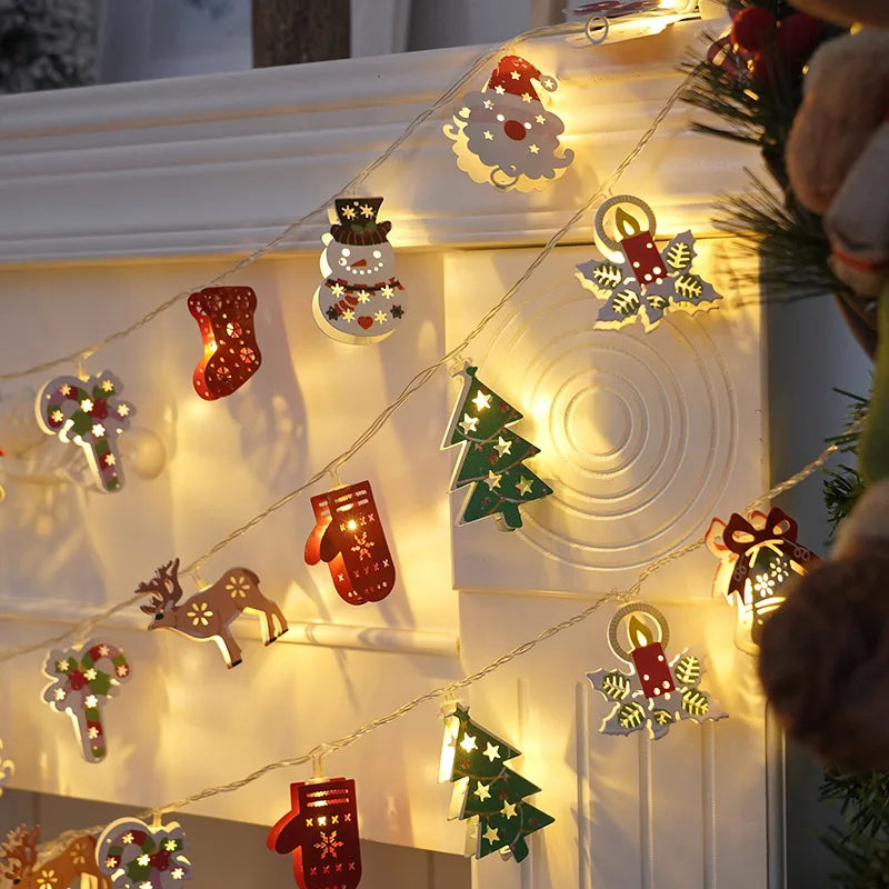 Guirlande LED suspendue pour arbre de Noël, 1,5/3 m, éclairage féerique pour décoration de maison