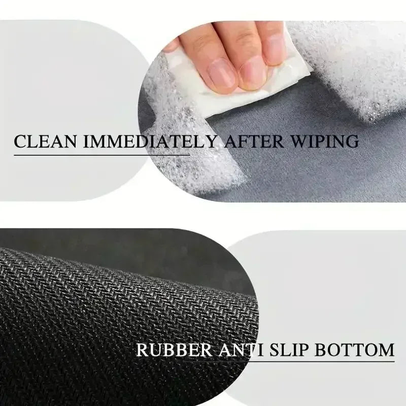 Solid Color Bath Mat, Super Absorbent Quick Drying Rug, Non Slip Entrance Mat, Decorative Doormat for Living Room Indoor