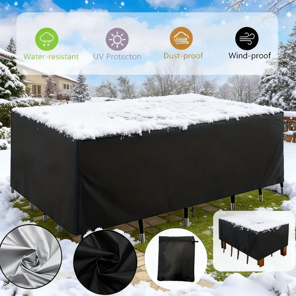 Housse de Protection Imperméable pour Meubles de Jardin – Multi-Tailles, Anti-UV, 100 % Polyester