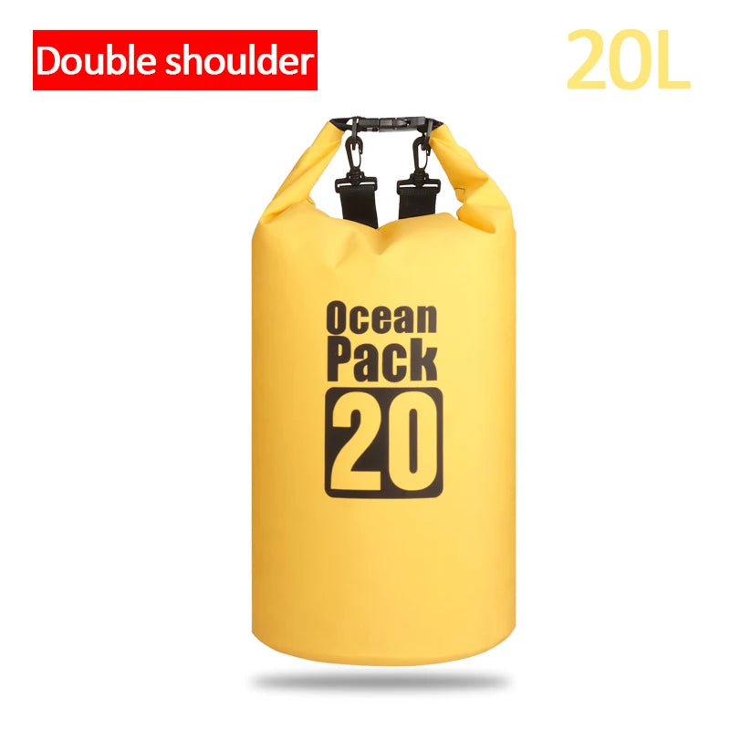 Sac étanche en PVC pour l'extérieur, 5L 10L 20L 30L, rangement pliable pour plongée, pour hommes et femmes, plage, natation, Rafting