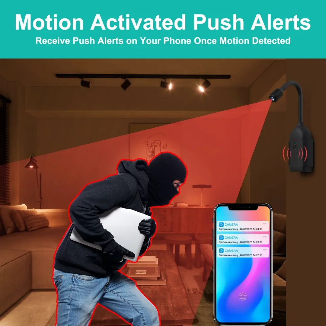 Mini caméra WiFi QJ700 HD 1080P Kaysunlink – Objectif flexible 360° avec audio bidirectionnel