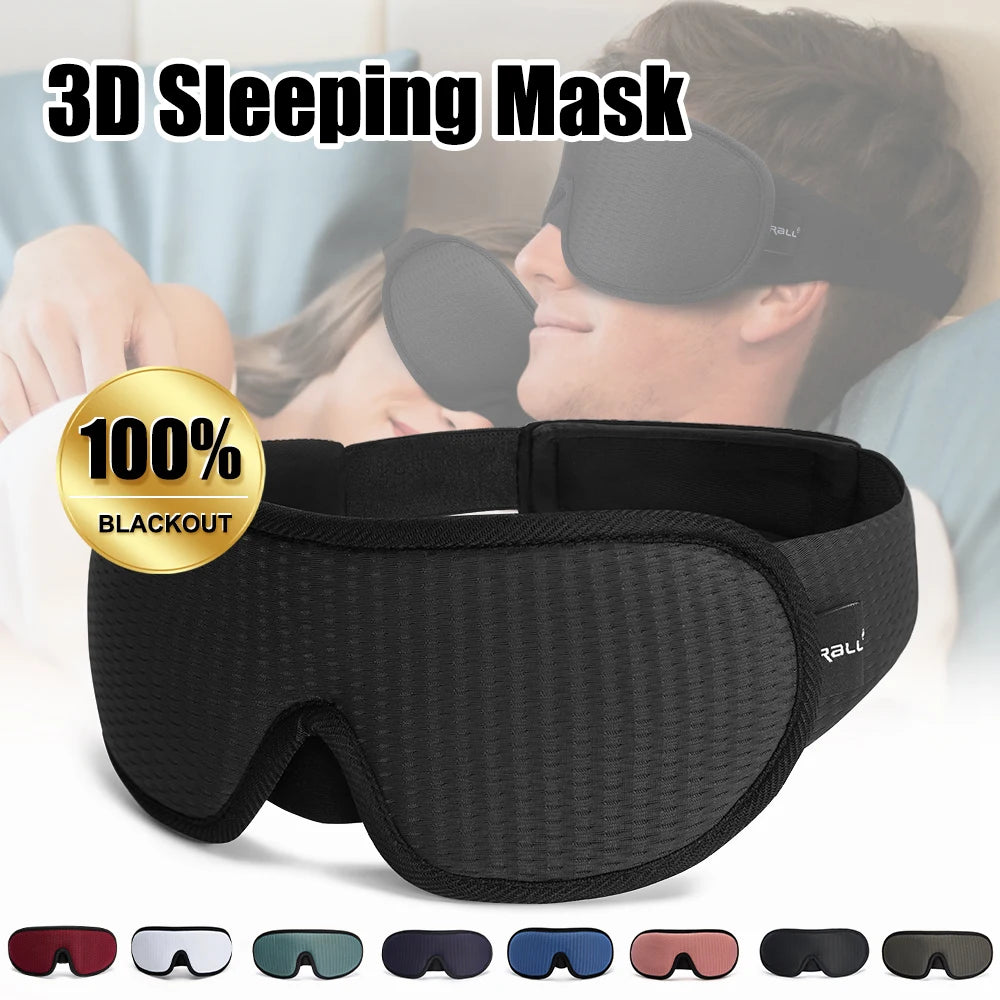 Masque pour Aide au Sommeil 3D, Léger et Doux, Rembourré, pour les Yeux, Ombre, Bandeau pour les Yeux