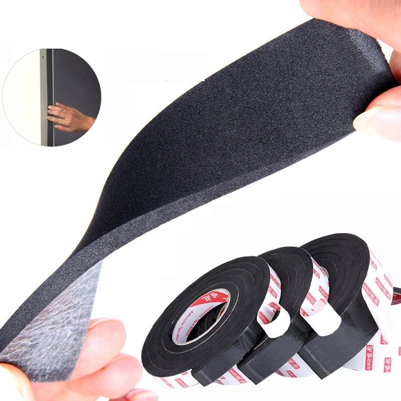 Bande d'étanchéité Bande éponge simple face 10M, mousse insonorisante, bande d'étanchéité pour porte et fenêtre, coussinets de pieds de chaise auto-adhésifs, protection d'angle de meuble en feutre