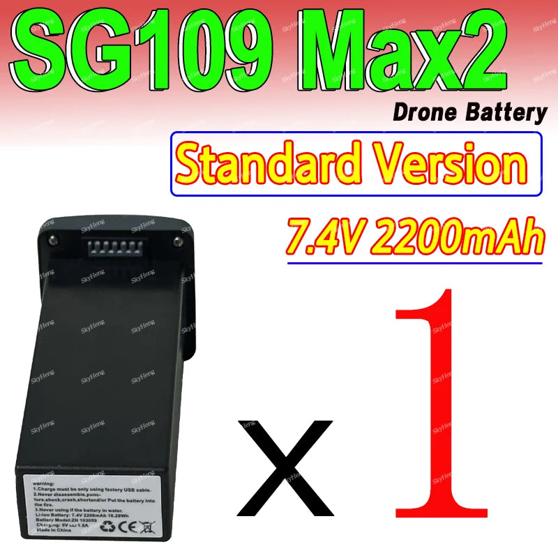 Batterie d'origine pour SG109Max2 GPS Dron 7.4V 3800MAh batterie pour ZLL SG109 Max2 7.4V 2200mAh batterie de remplacement pièces d'accessoires