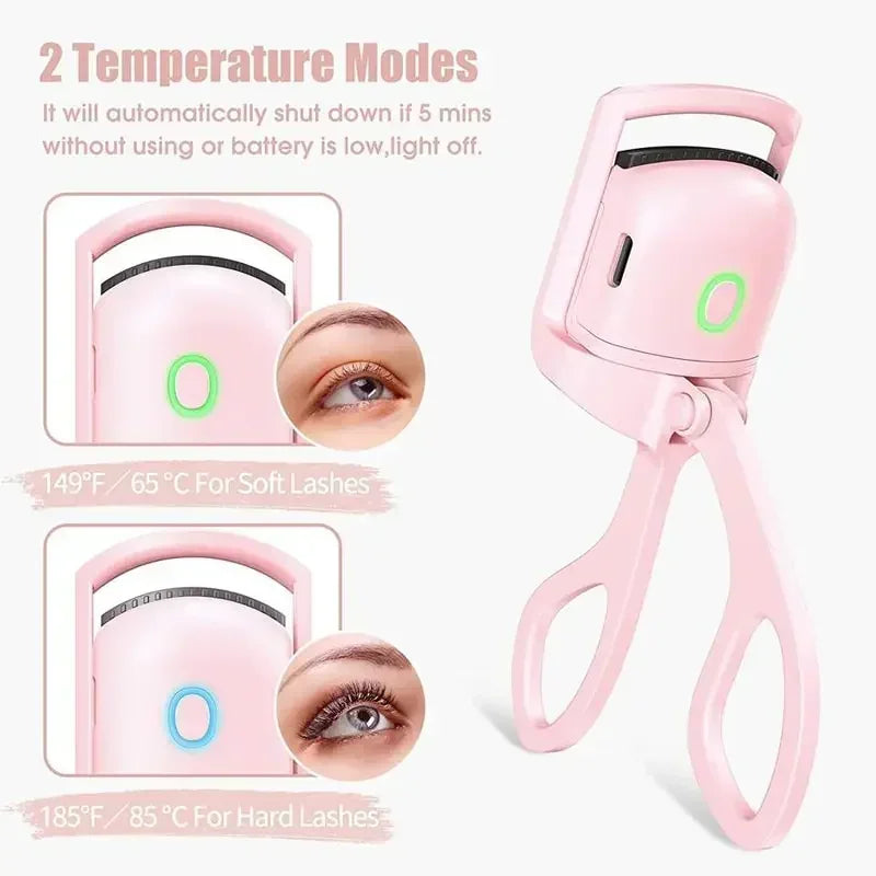 Recourbe-cils électrique, chargement USB, chauffage rapide, portable, mise en forme et recourbement durable, pince à cils thermique