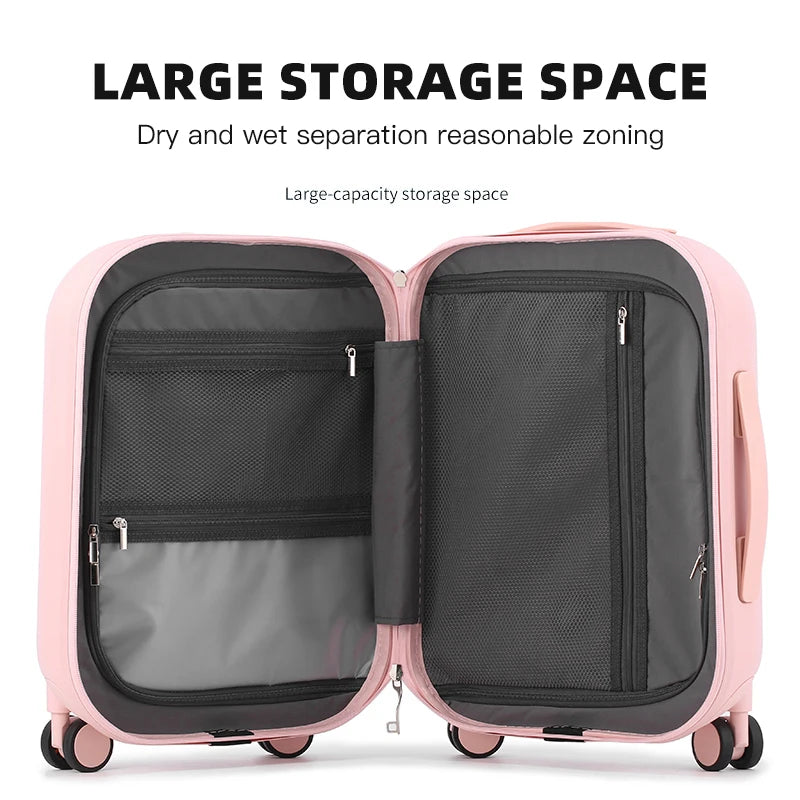Valise SUSHIMU – Poche avant pour ordinateur portable, bagage à main 18, 20 et 24 pouces