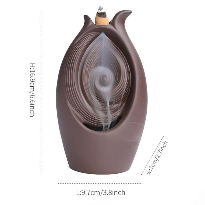 Diffuseur d'encens en Céramique, Poêle d'Aromathérapie, Brûleur de Cône d'Encens, Décoration de la Maison avec Effet Visuel Magnifique pour le Salon