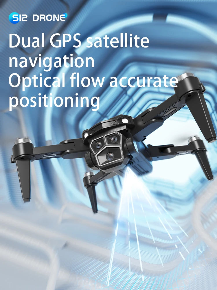 Drone Xiaomi Mijia S12 moteur sans balais 8K HD 3 caméras professionnelles 5G 4.3 pouces grand écran télécommande pliable quadrirotor