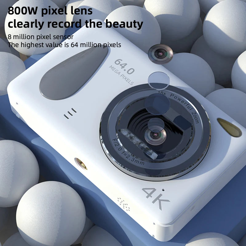 Appareil photo numérique 4K de haute qualité, écran IPS 2,4 pouces, 64mp, photographie, YouTube, Vlogging, caméras vidéo, Photo photographique, Vlog Compact