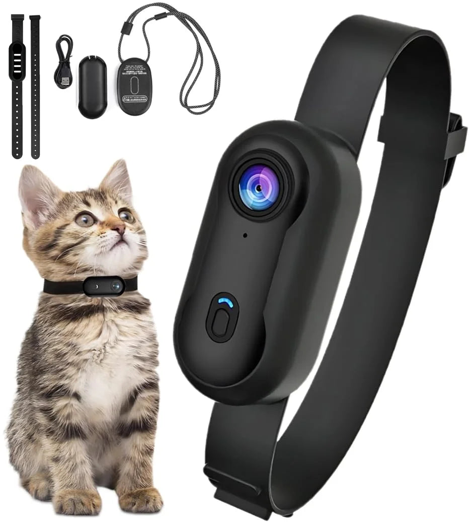 Mini Caméra Collier JETO 4K HD pour Animaux de Compagnie – POV, WiFi, Magnétique