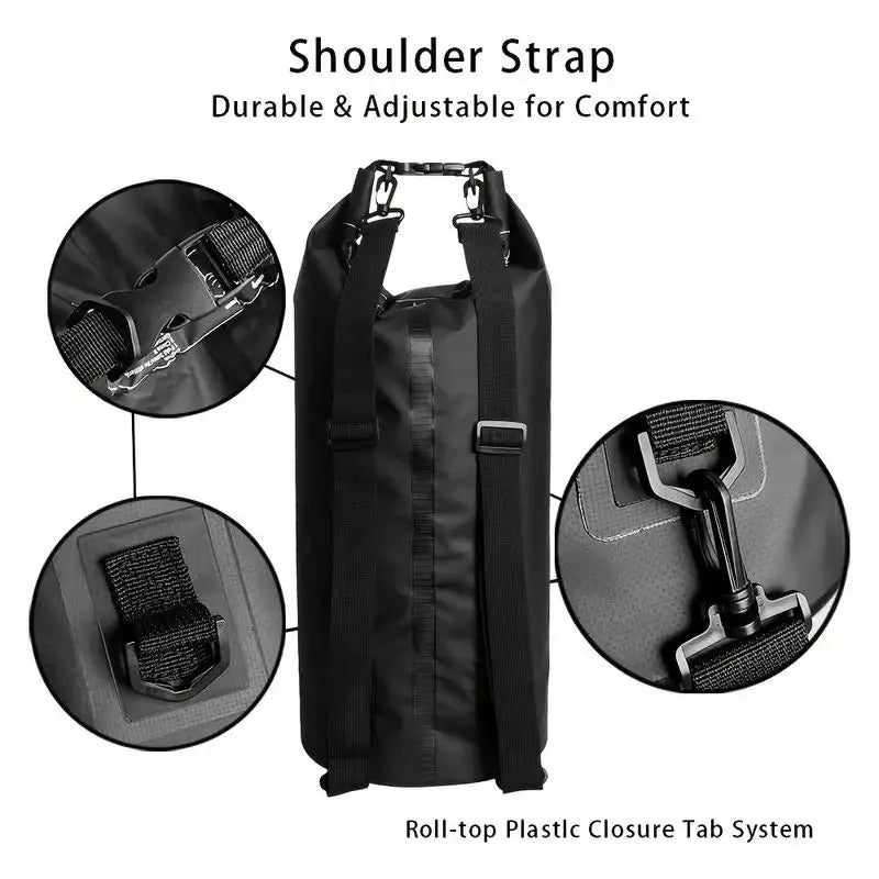 Sac étanche en PVC pour l'extérieur, 5L 10L 20L 30L, rangement pliable pour plongée, pour hommes et femmes, plage, natation, Rafting