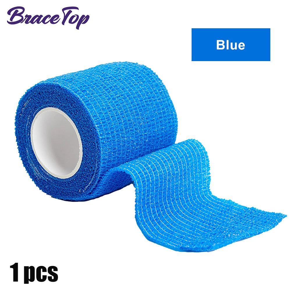 Bandage élastique auto-adhésif coloré pour le sport pansement auto-adhésif 4.5M coloré élastique pansement Fitness de soutien doigt cheville enveloppement bandes de kinésiologie