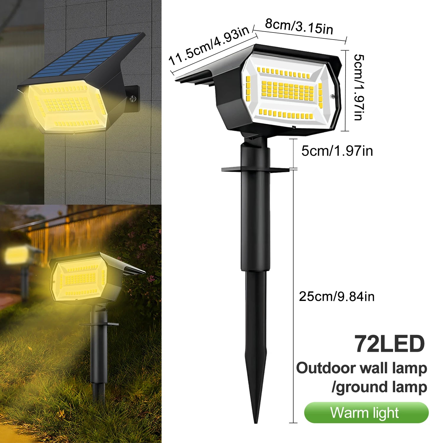 Spots solaires LED T-NEWSTYLE – 68/72 LED