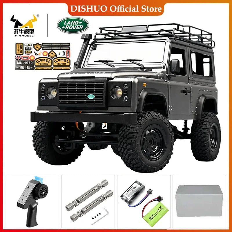 Voiture sur chenilles RC 4x4 MN128 MN82S 2.4G, Buggy d'escalade professionnel avec lumière LED, voitures télécommandées à grande échelle, jouets pour garçons, cadeau