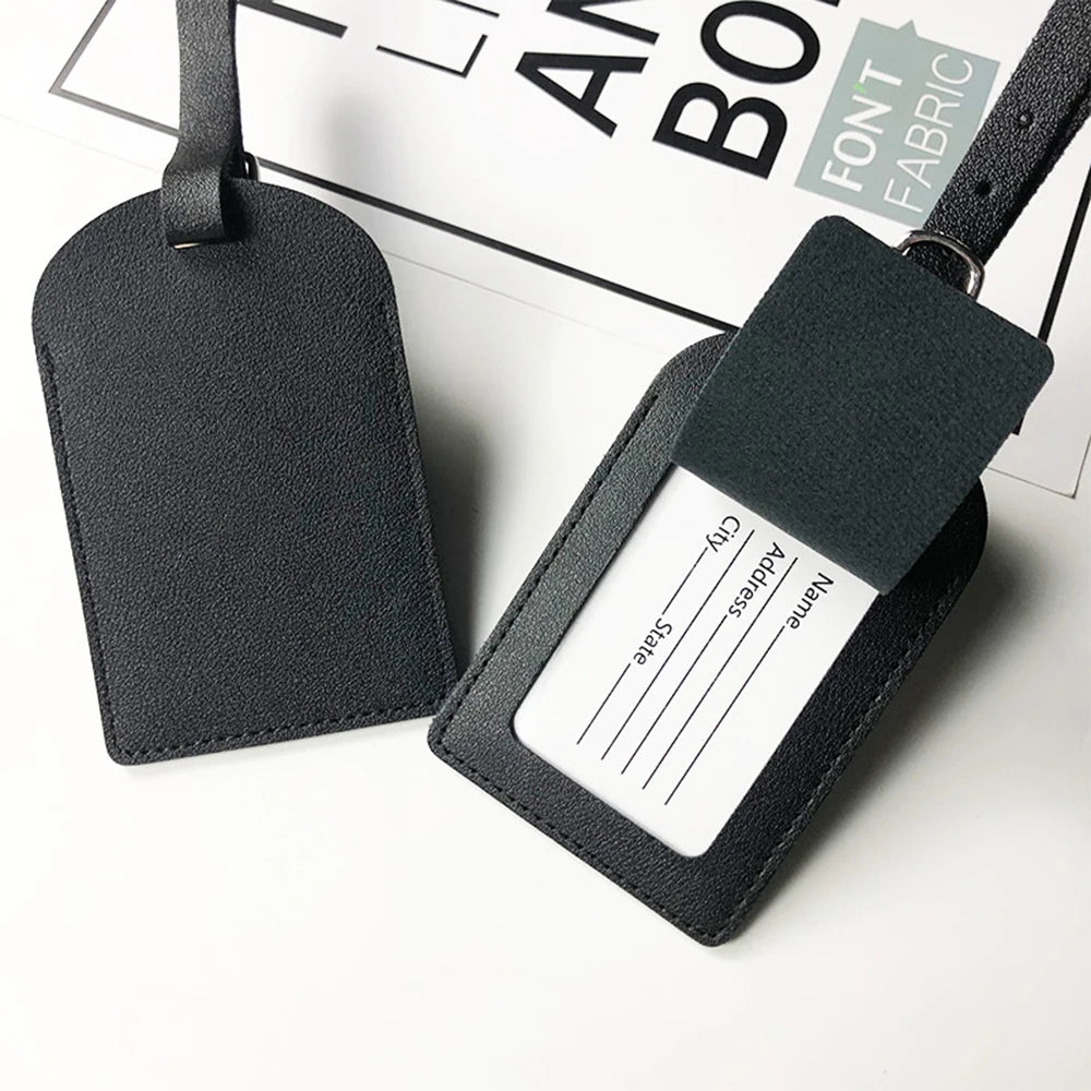 Étiquette de bagage personnalisée avec initiales pour hommes et femmes, lettres personnalisées, étiquette de nom de valise, logo gravé, accessoires de voyage