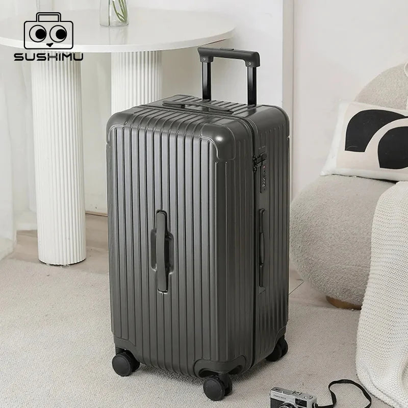 Valise rigide en PC SUSHIMU – bagage à roulettes avec cadre en plastique, 20, 24, 26 et 28 pouces