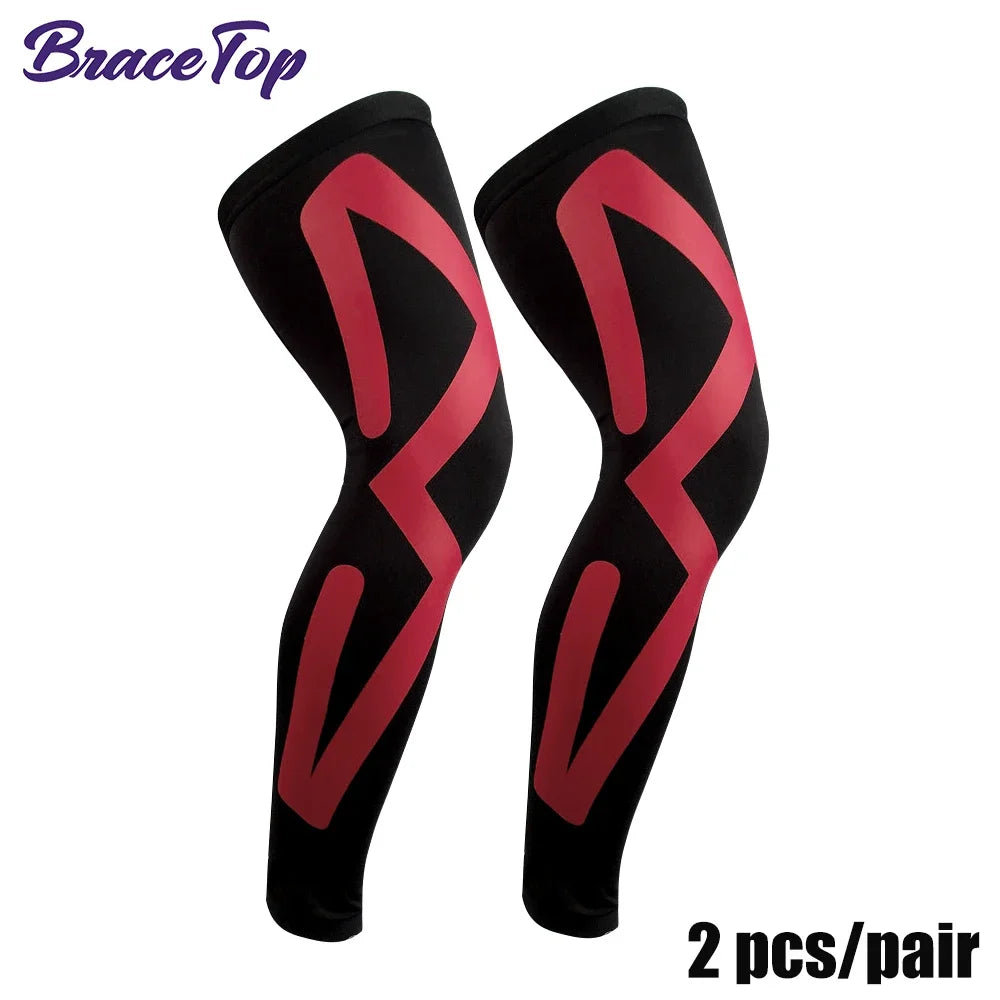 Chaussettes de compression longues pour hommes et femmes, genouillères de fitness antidérapantes, support pour cuisses, bas longs, manches pour cuisses