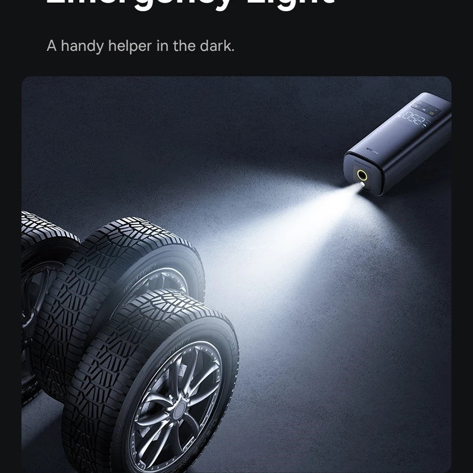Gonfleur électrique BASEUS Pompe à Air double cylindre, compresseur d'air de voiture 120W