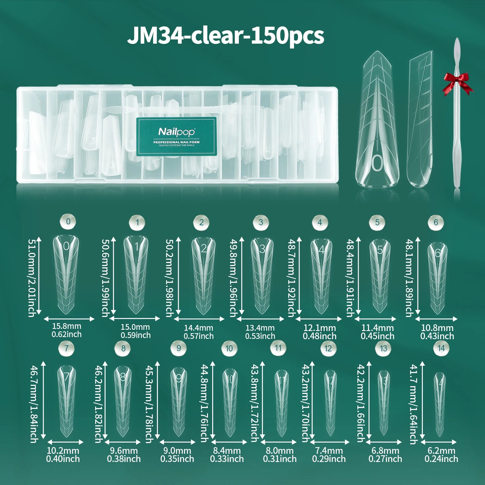 Formes d’ongles français double forme, 360 pièces, 6 styles uniques