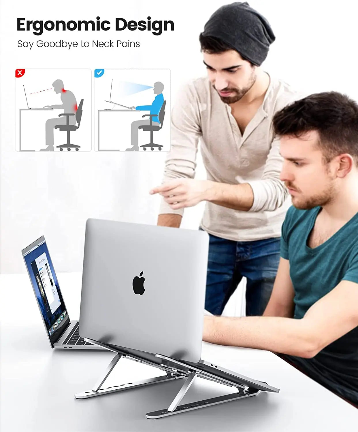 Support pour ordinateur Portable pliable ORICO, support pour ordinateur Portable réglable en aluminium support pour ordinateur, 7 Angles pour tablettes MacBook