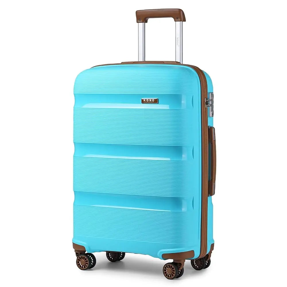 Ensemble de bagages rigides PP KONO 3 pièces – léger, 4 roues jumelles, serrure TSA, valises S-M-L
