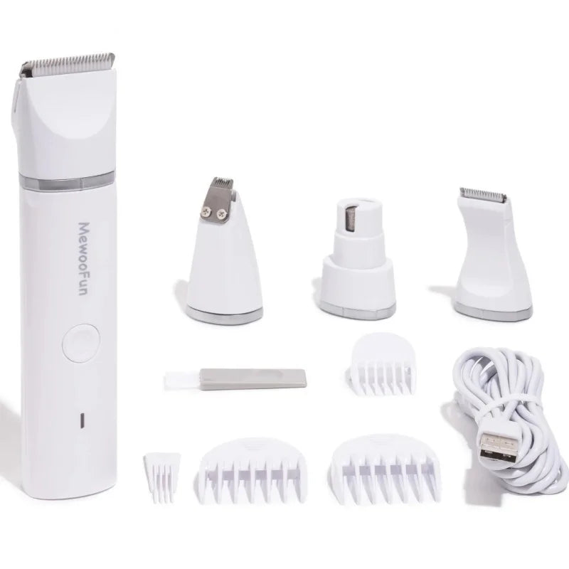 4 in 1 Electric Pet Clipper with 4 Blades.