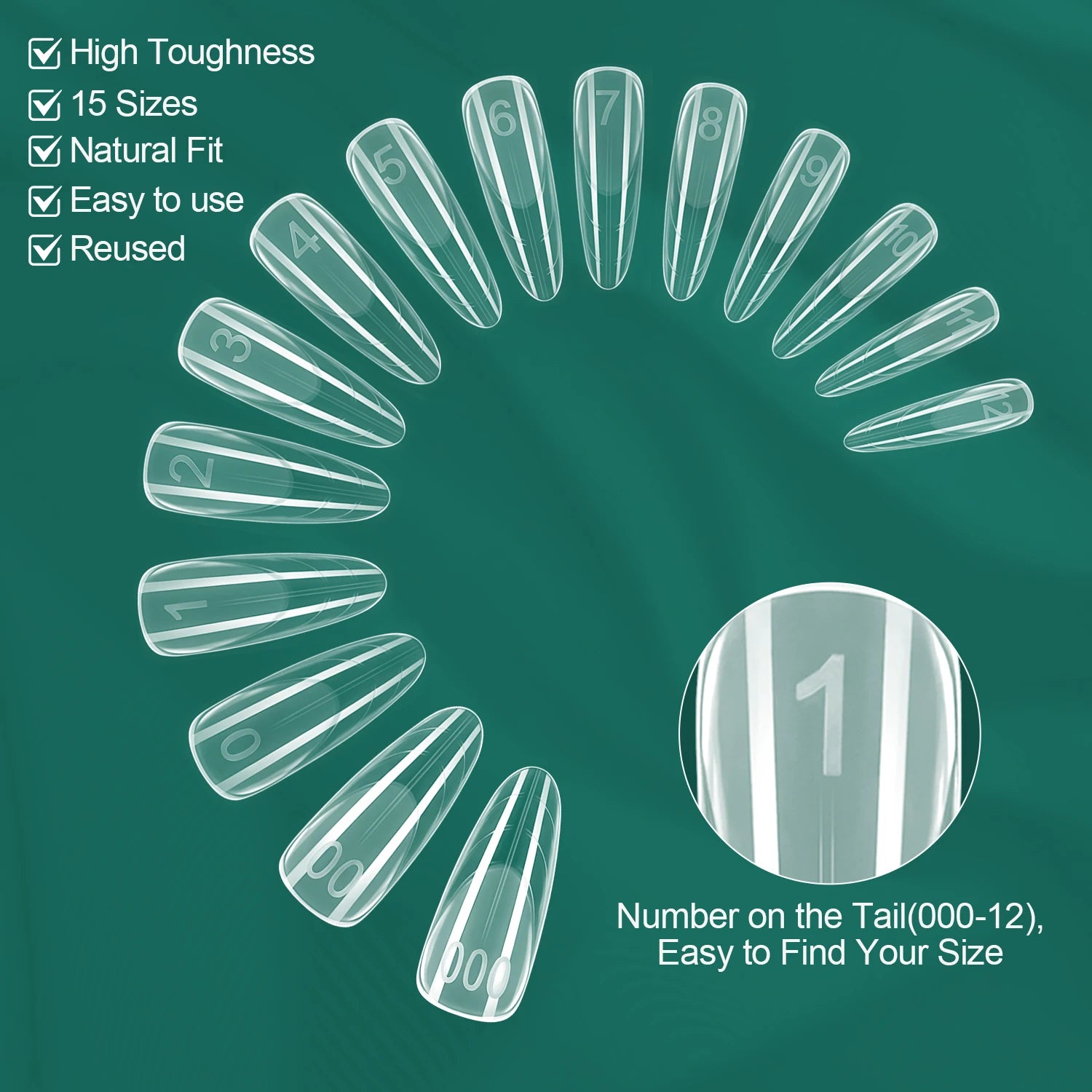French Zone Nail Dual Forms 150 pcs