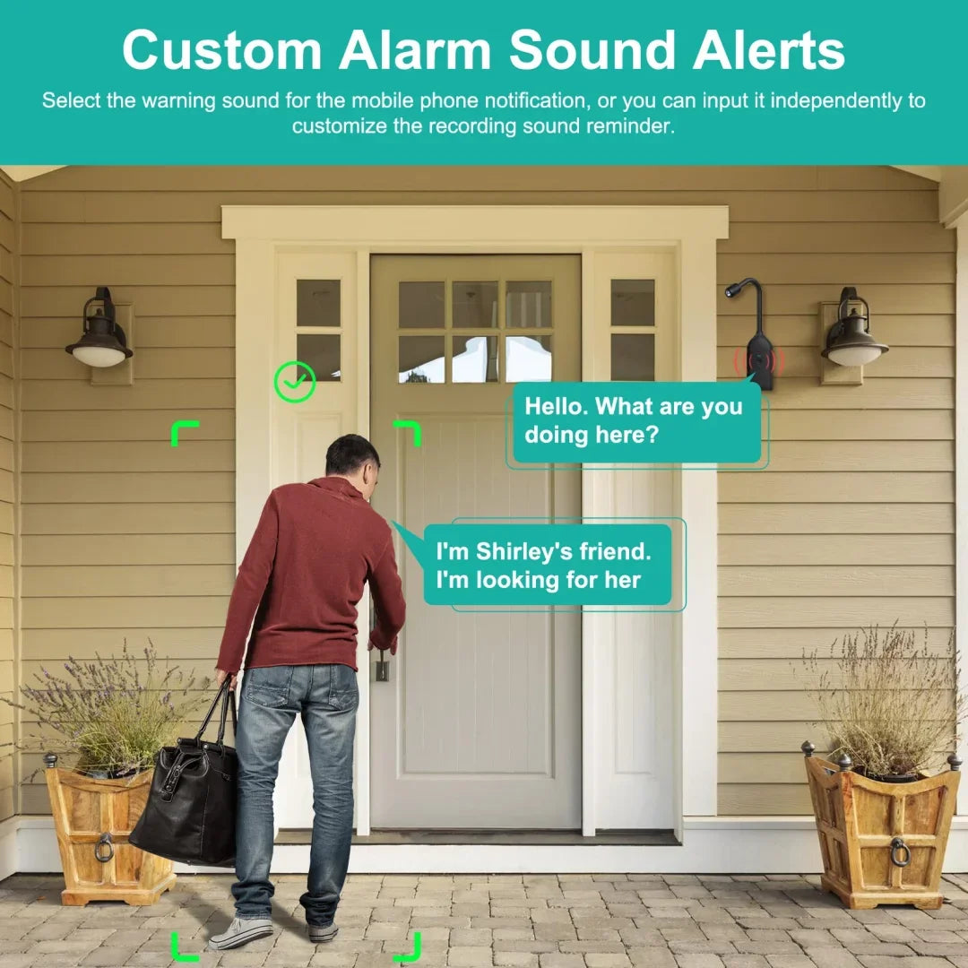 Mini caméra WiFi QJ700 HD 1080P Kaysunlink – Objectif flexible 360° avec audio bidirectionnel